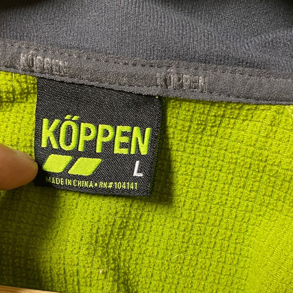 Koppen Men's Lime Green Half-Zip Jacket - Picture 4 of 4